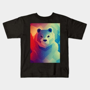 White Christmas bear Kids T-Shirt